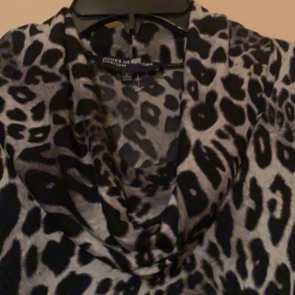 JONES NEW YORK SIG. SZ L. ANIMAL PRINT. GRAY BLACK - Picture 2 of 5